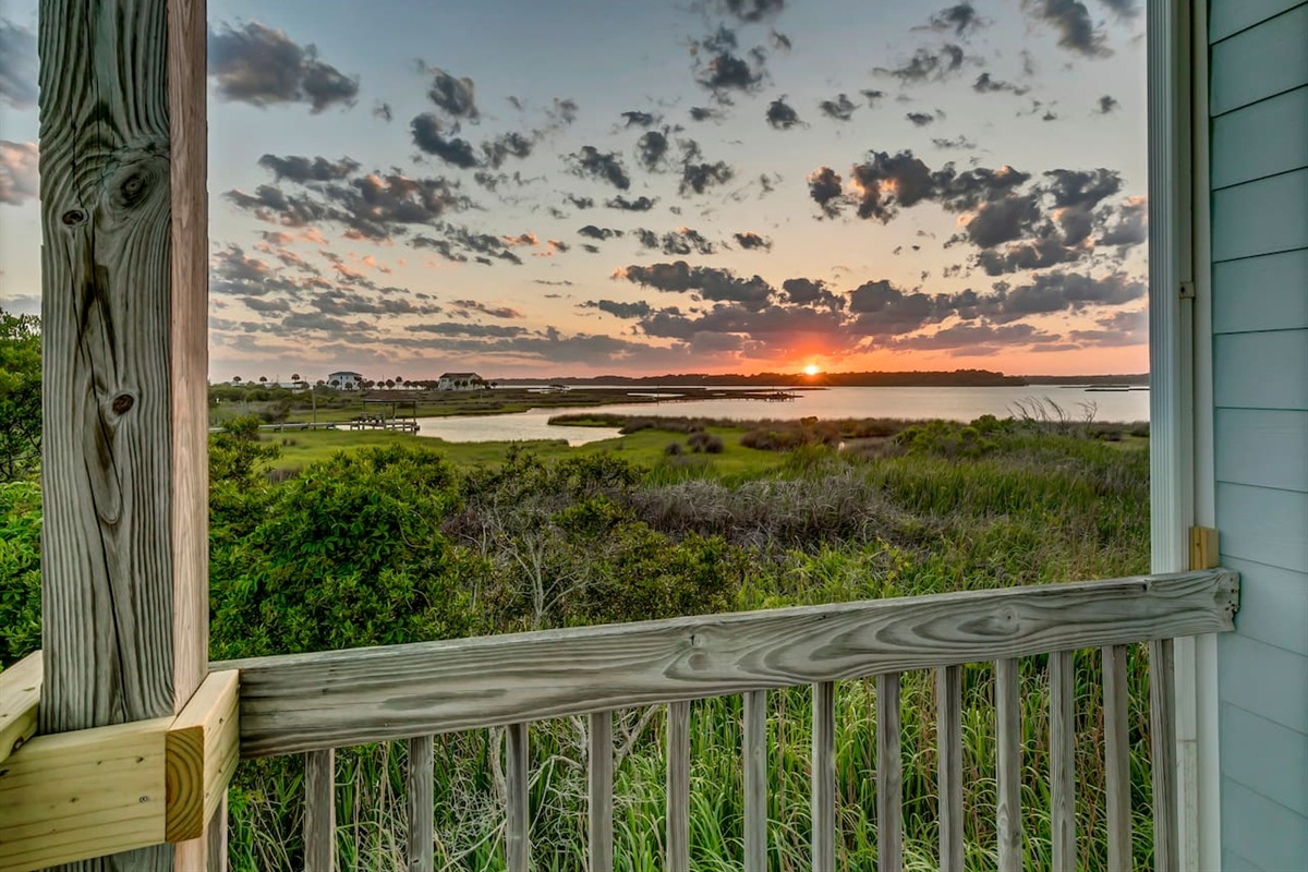 Sunset views from the balcony