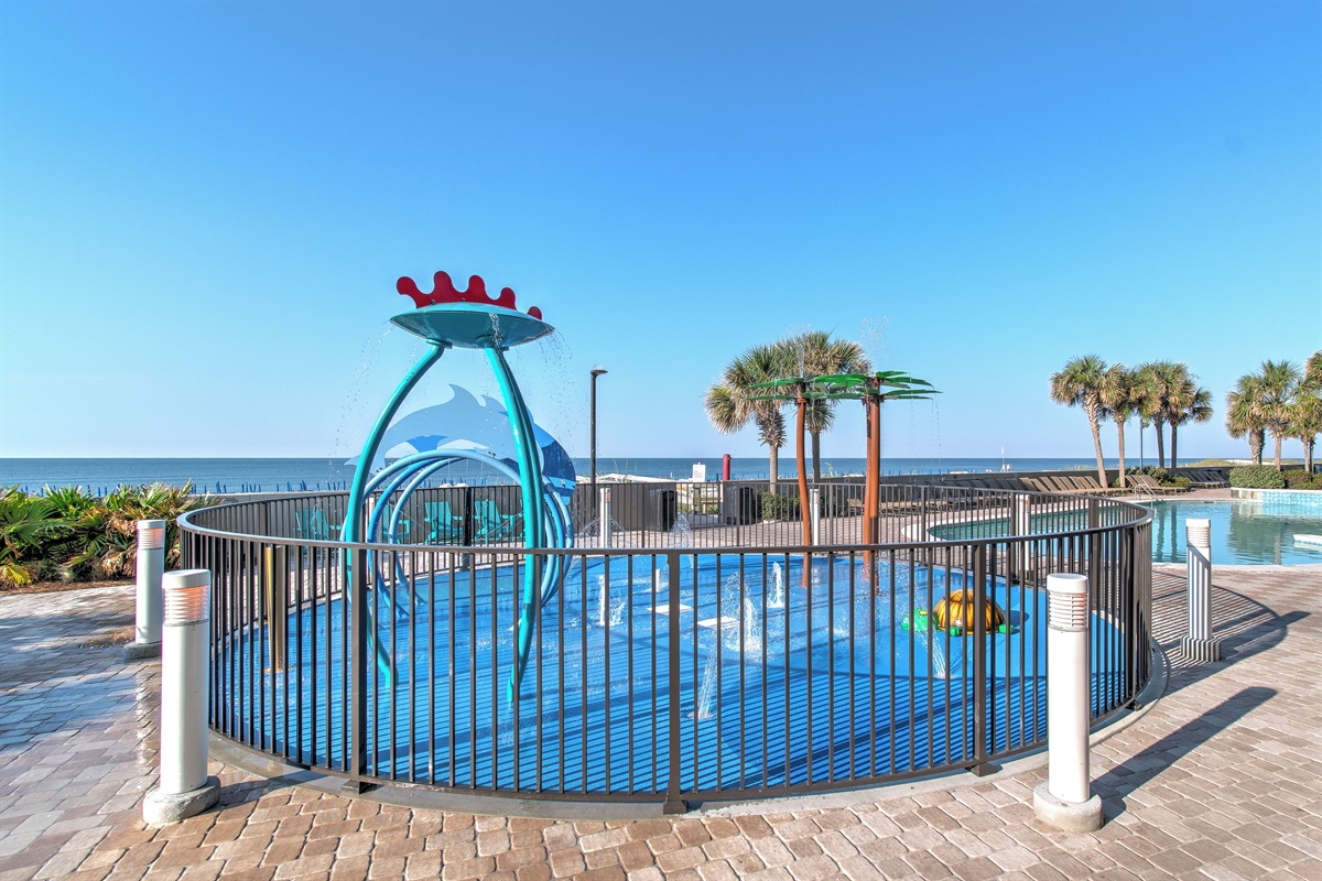 Splash pad for the kids
