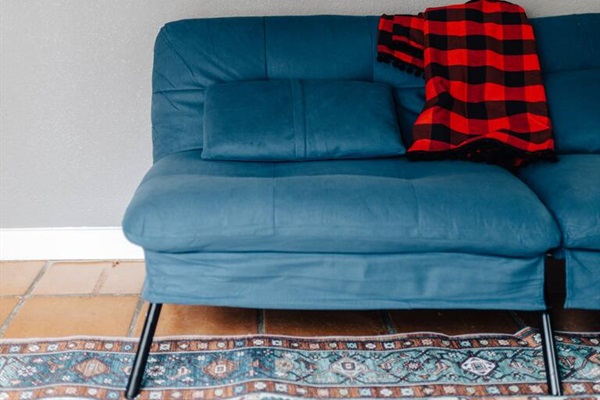 additional comfortable sofabed in living room.