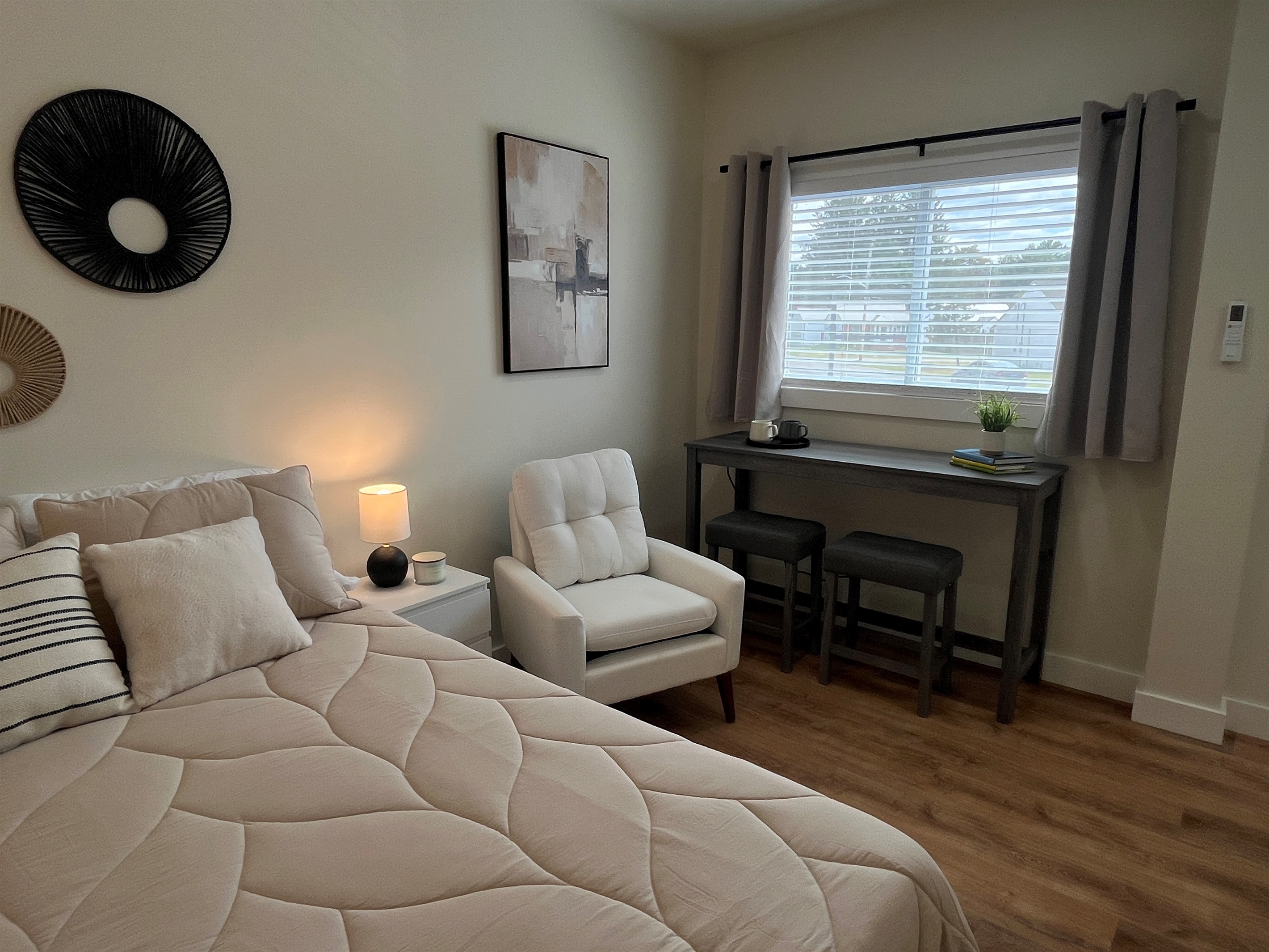 Sleeping and living area