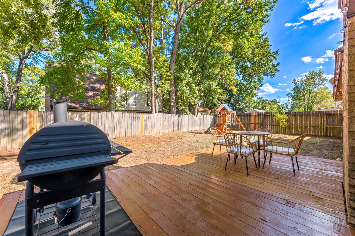 Savor BBQ nights and sunset dinners on the deck – your private backyard oasis.