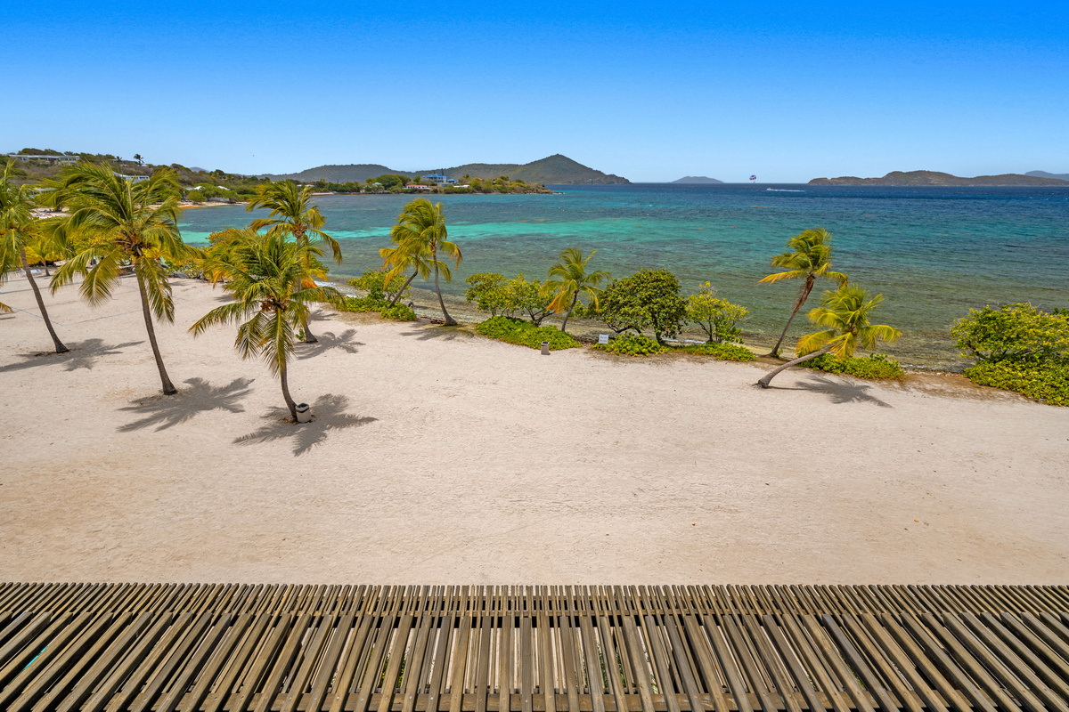 Take in breathtaking island views from your private balcony overlooking Sapphire Beach.
