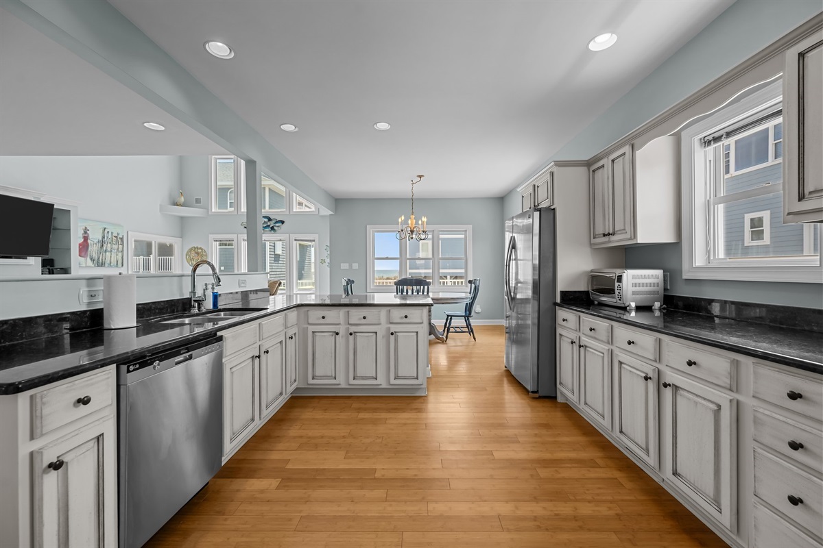Well-stocked and modern kitchen