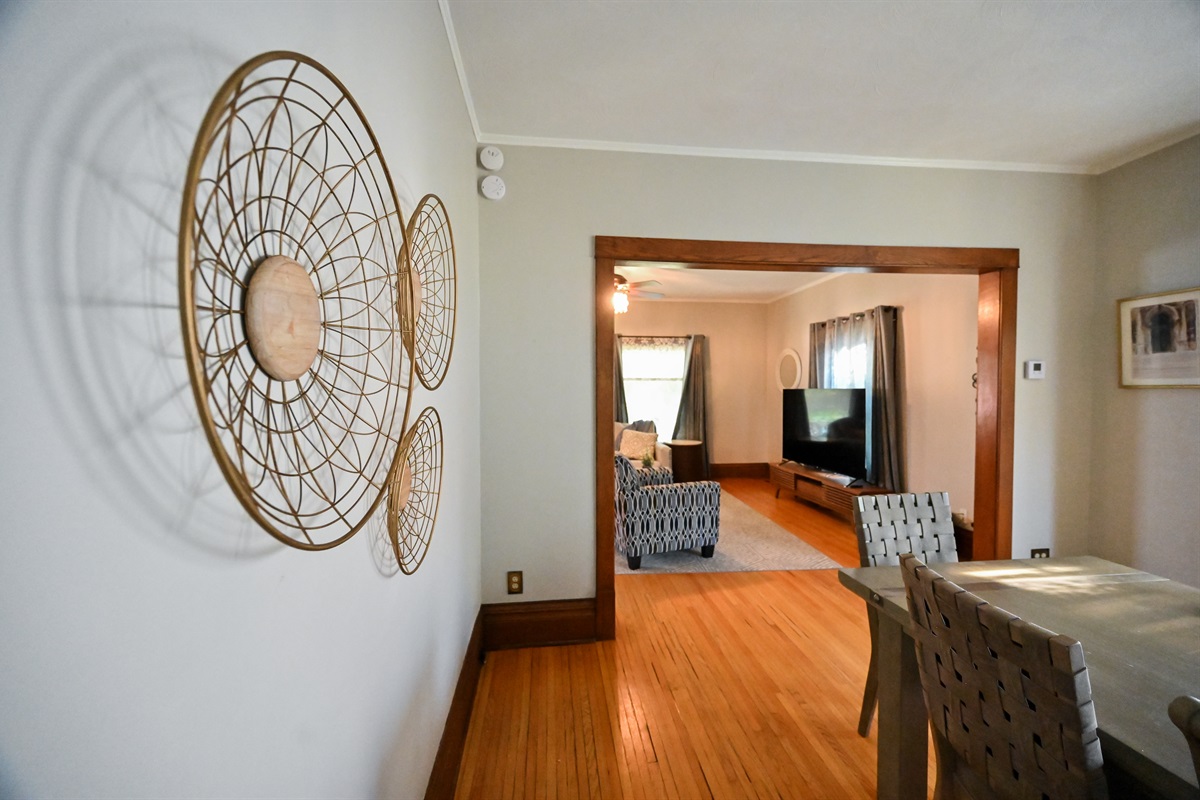 Dining room looking to living room