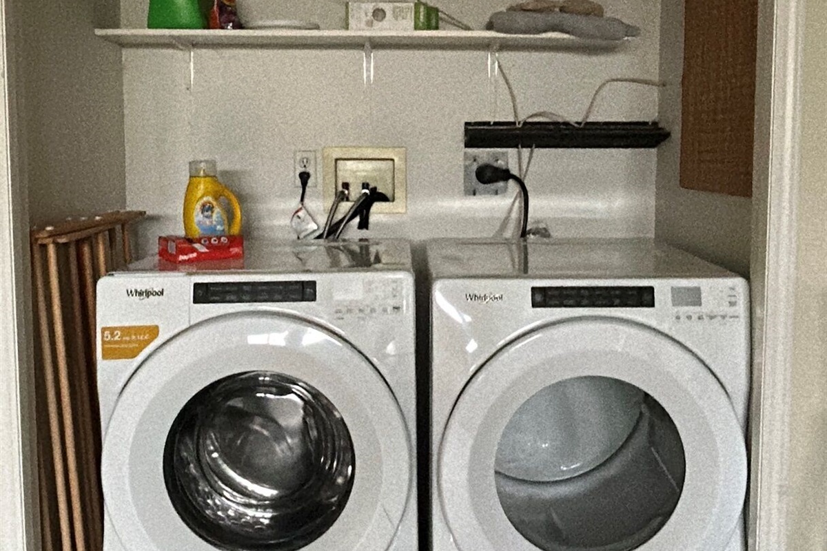 Full Laundry in garage