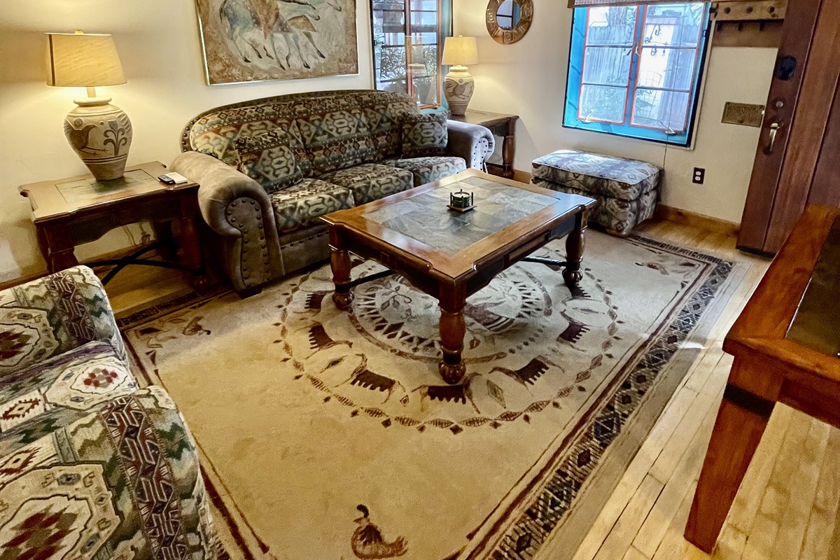 Relax and unwind in this cozy southwestern living room.