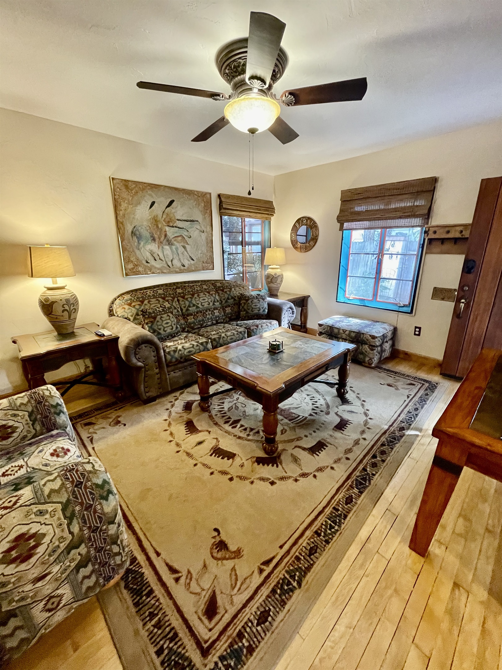 Relax and unwind in this cozy southwestern living room.