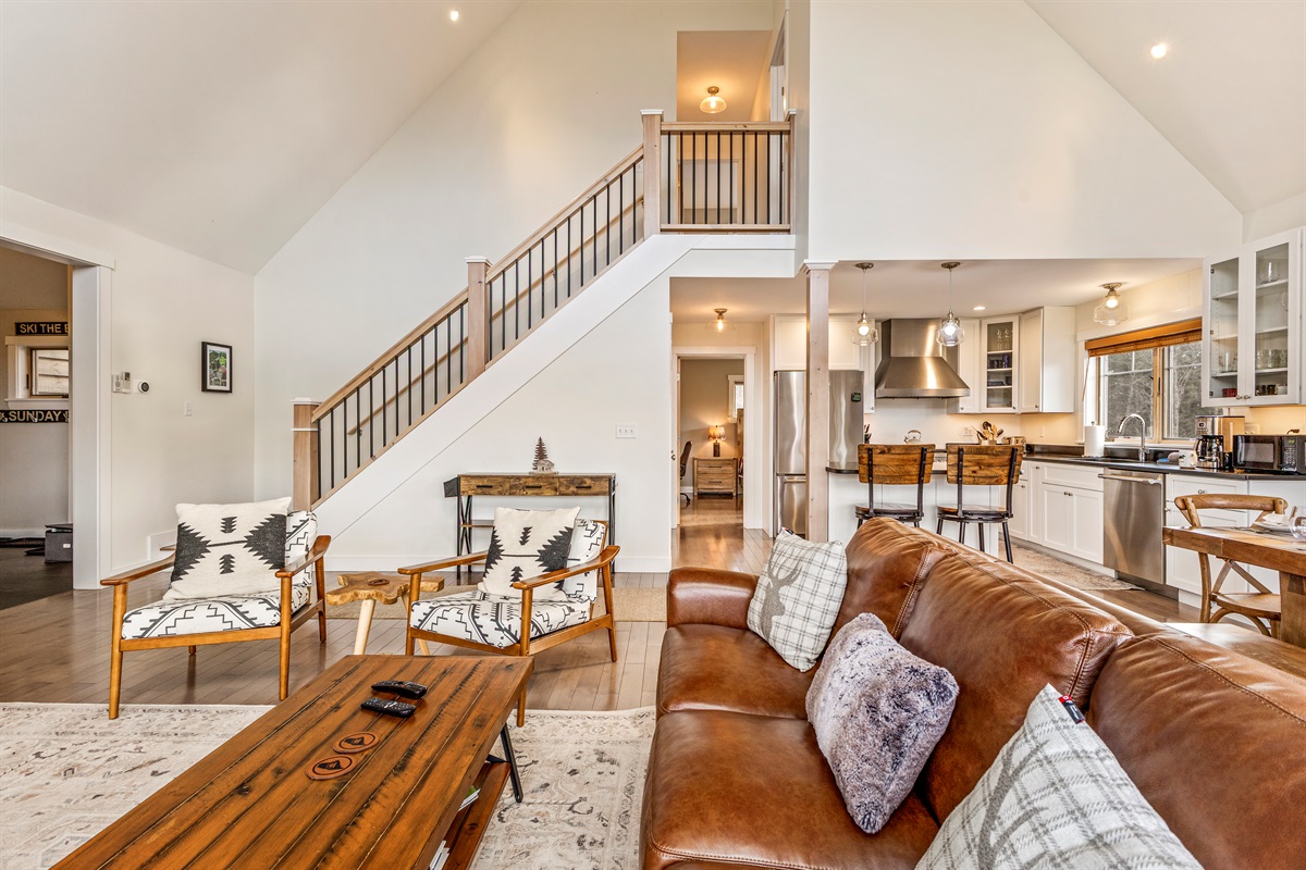 Comfort meets style in the lodge’s inviting living area.