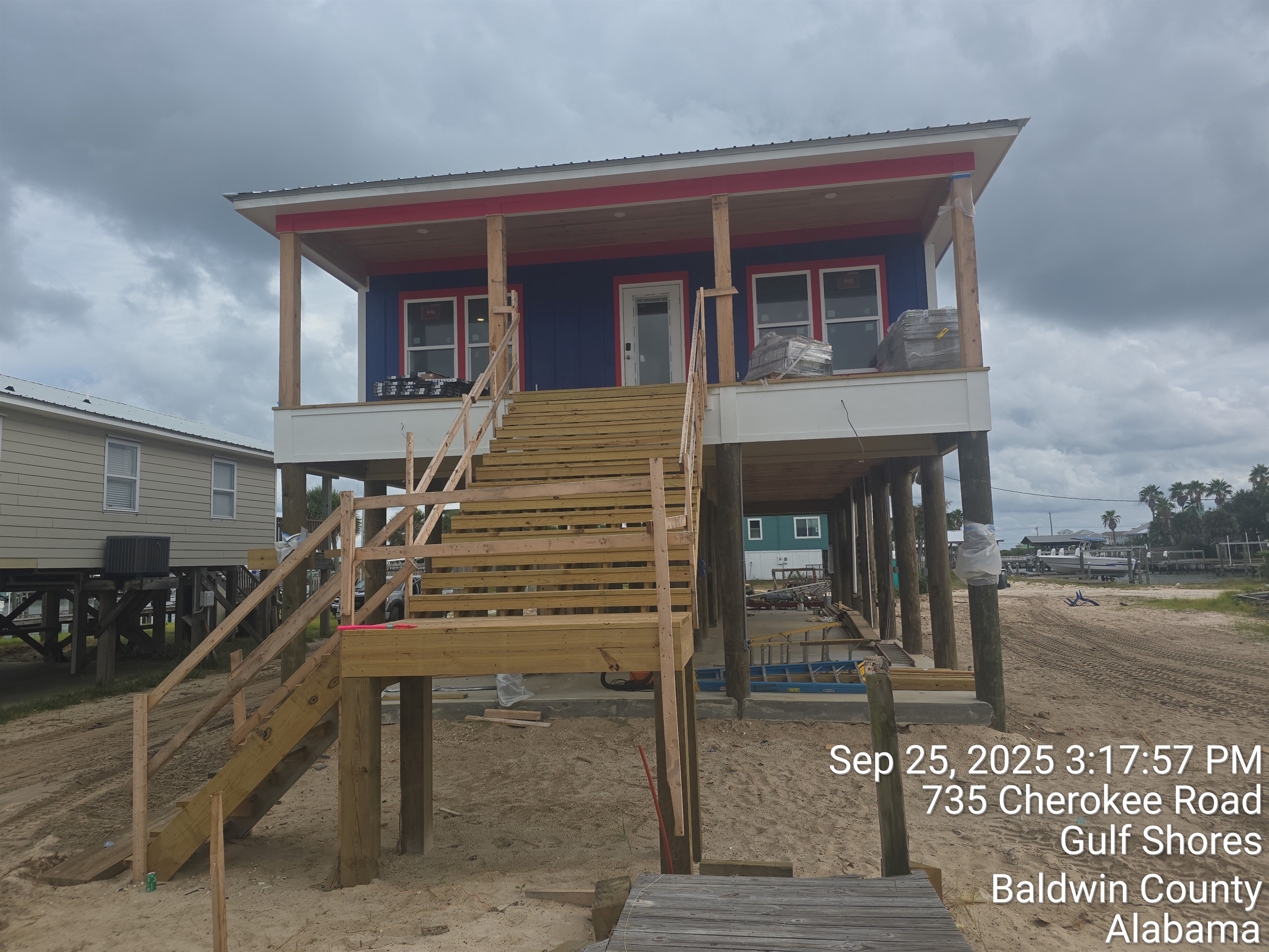 Bay side under construction