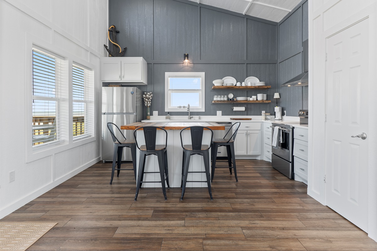 Kitchen and dining area
