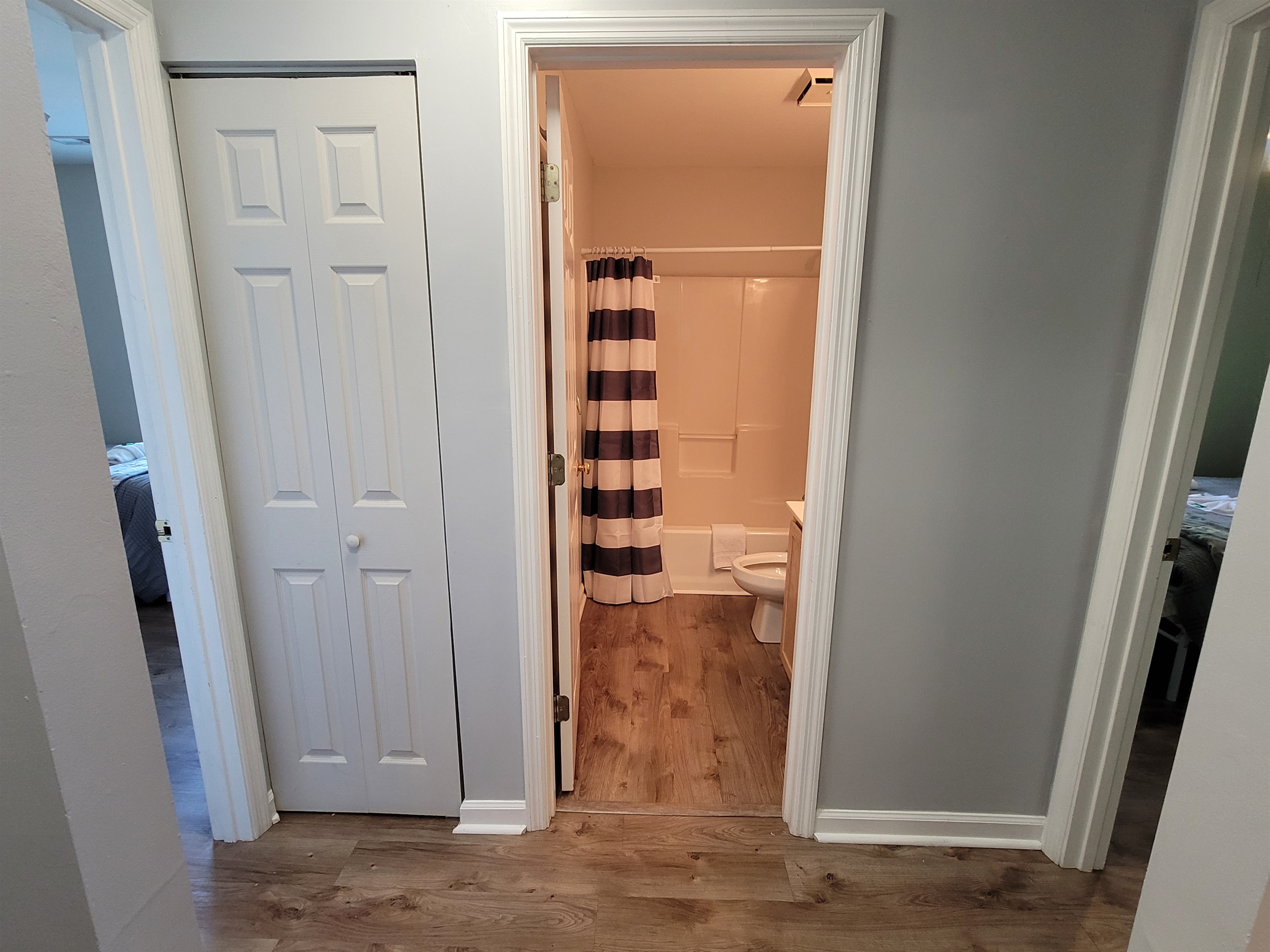 Storage and common bathroom