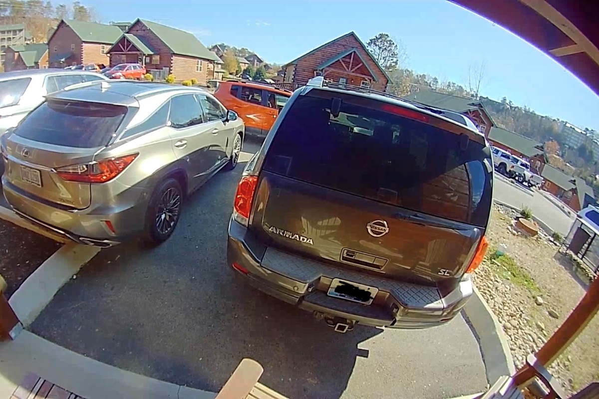 Park directly in front of the cabin.