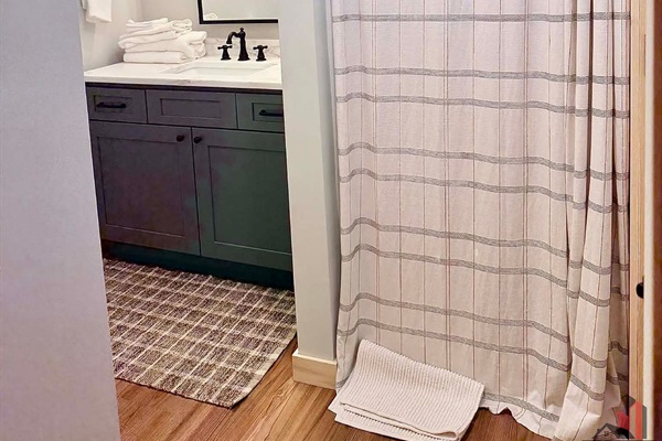 Guest bathroom with stand up shower 