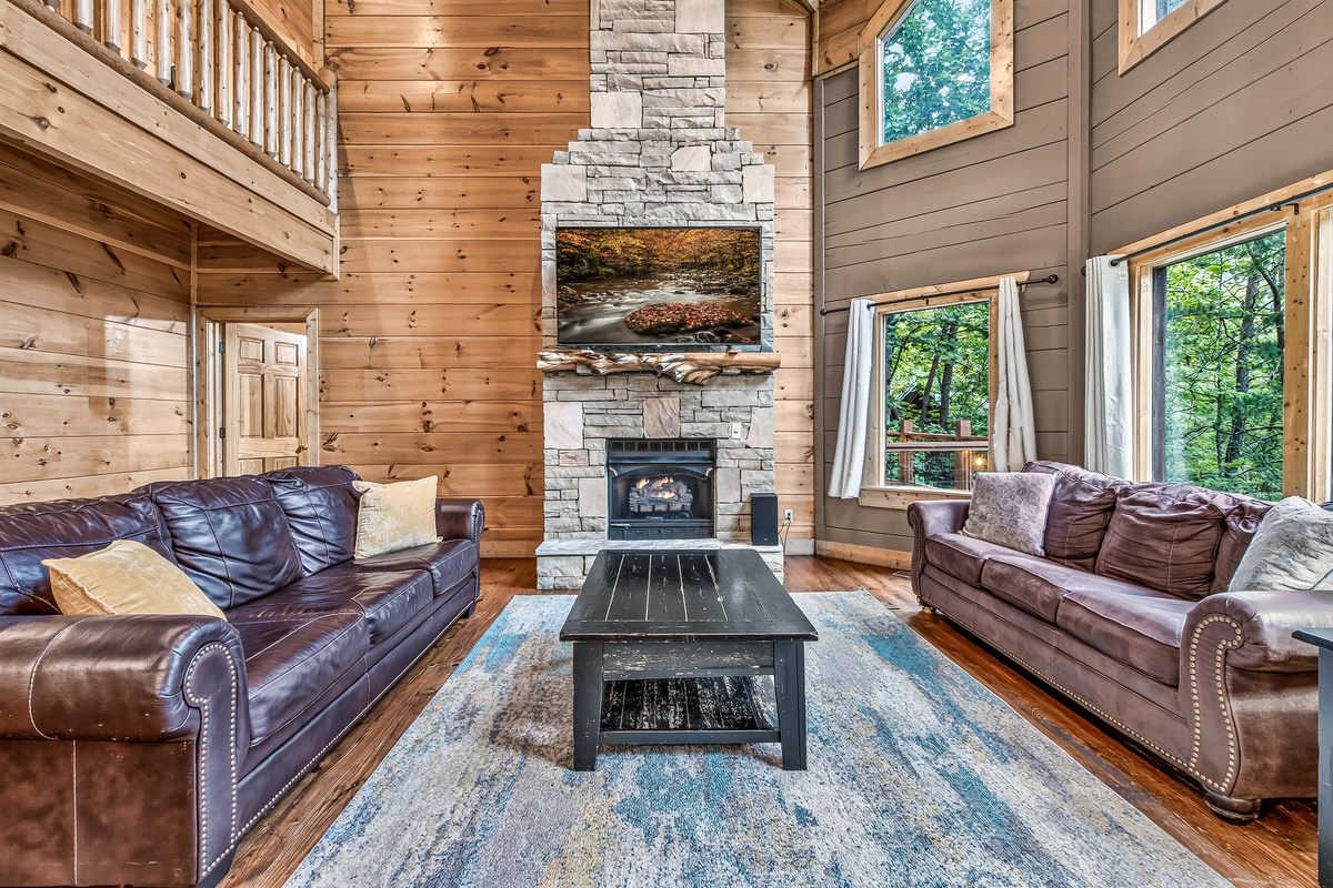 Gather your group for memorable conversations, cozy warmth, and relaxing movie nights.