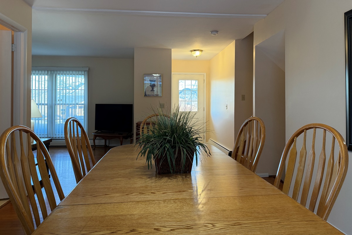 Dining and living room beyond