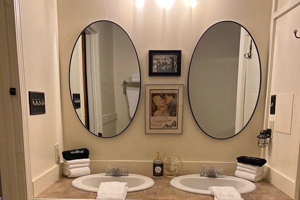 Double vanity in the downstairs master bath