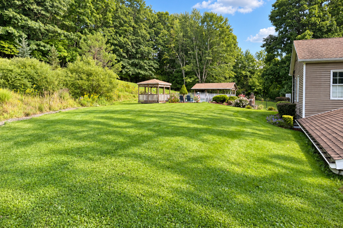 Large back yard