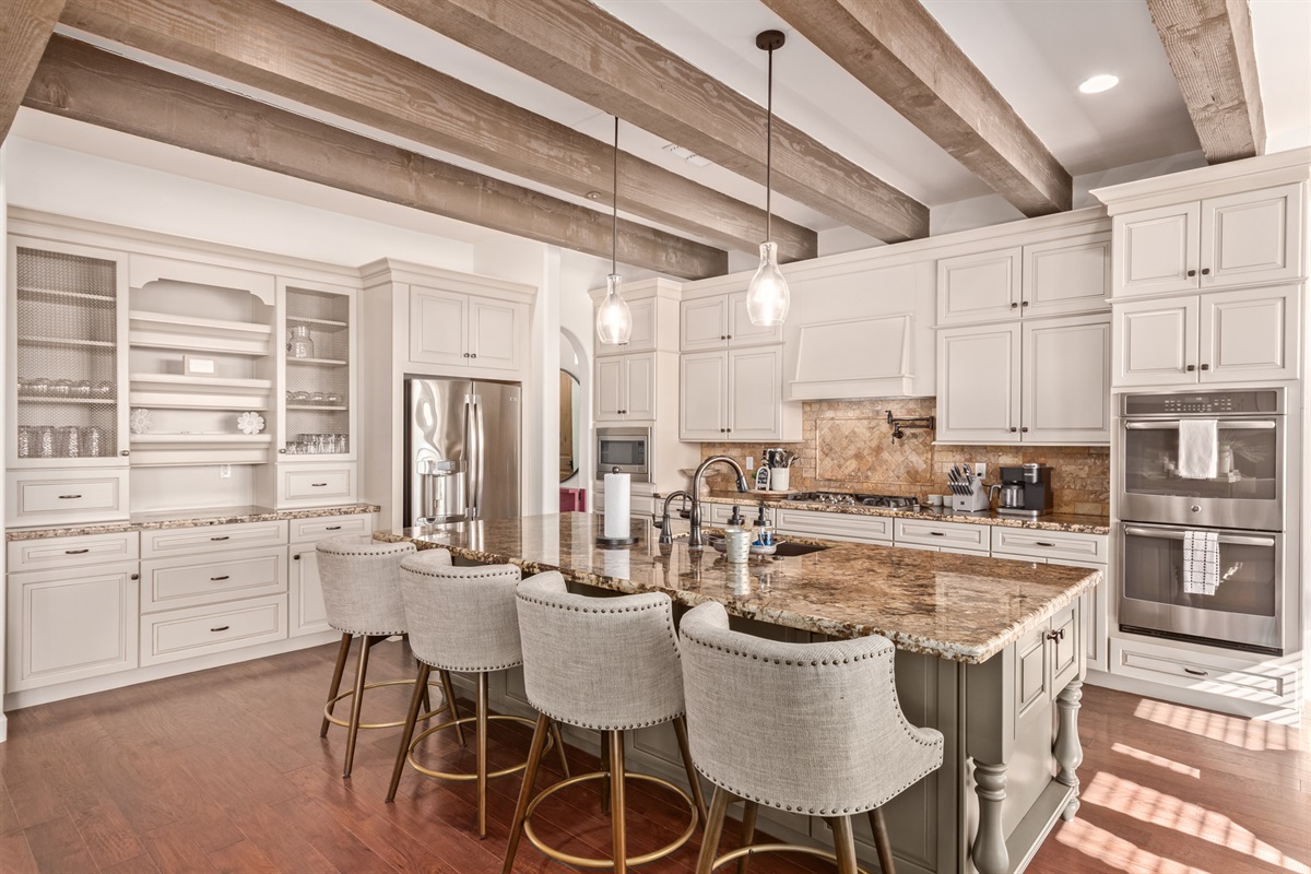 well appointed kitchen w/ chef-grade appliances