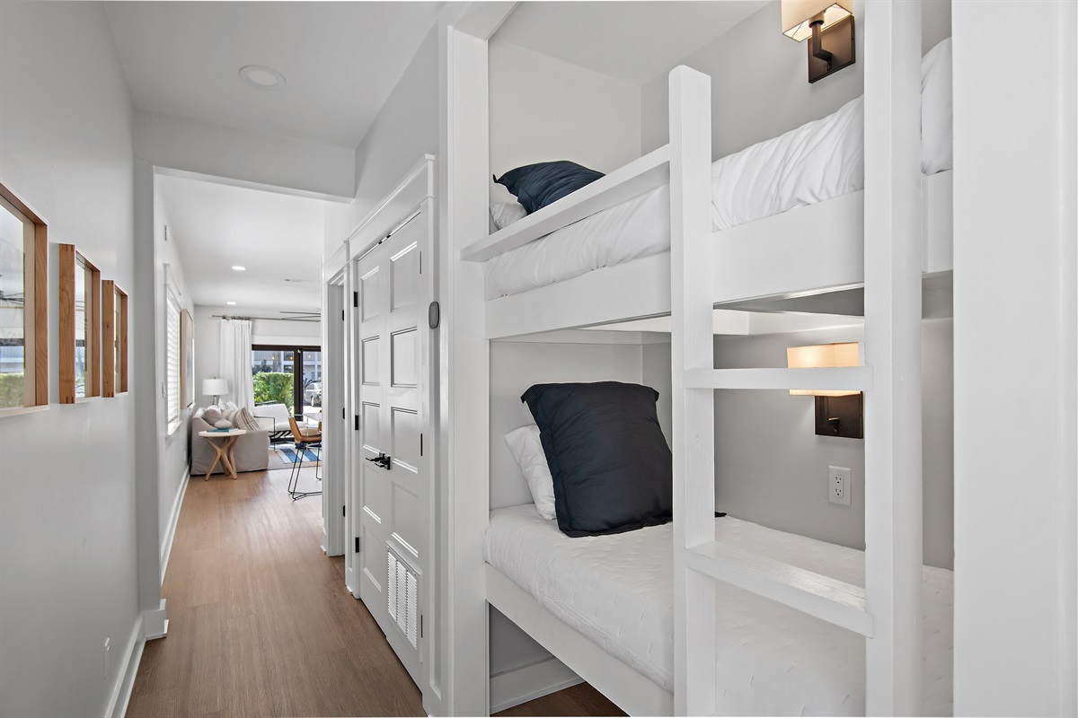 Fun and functional bunk room, great for families or groups