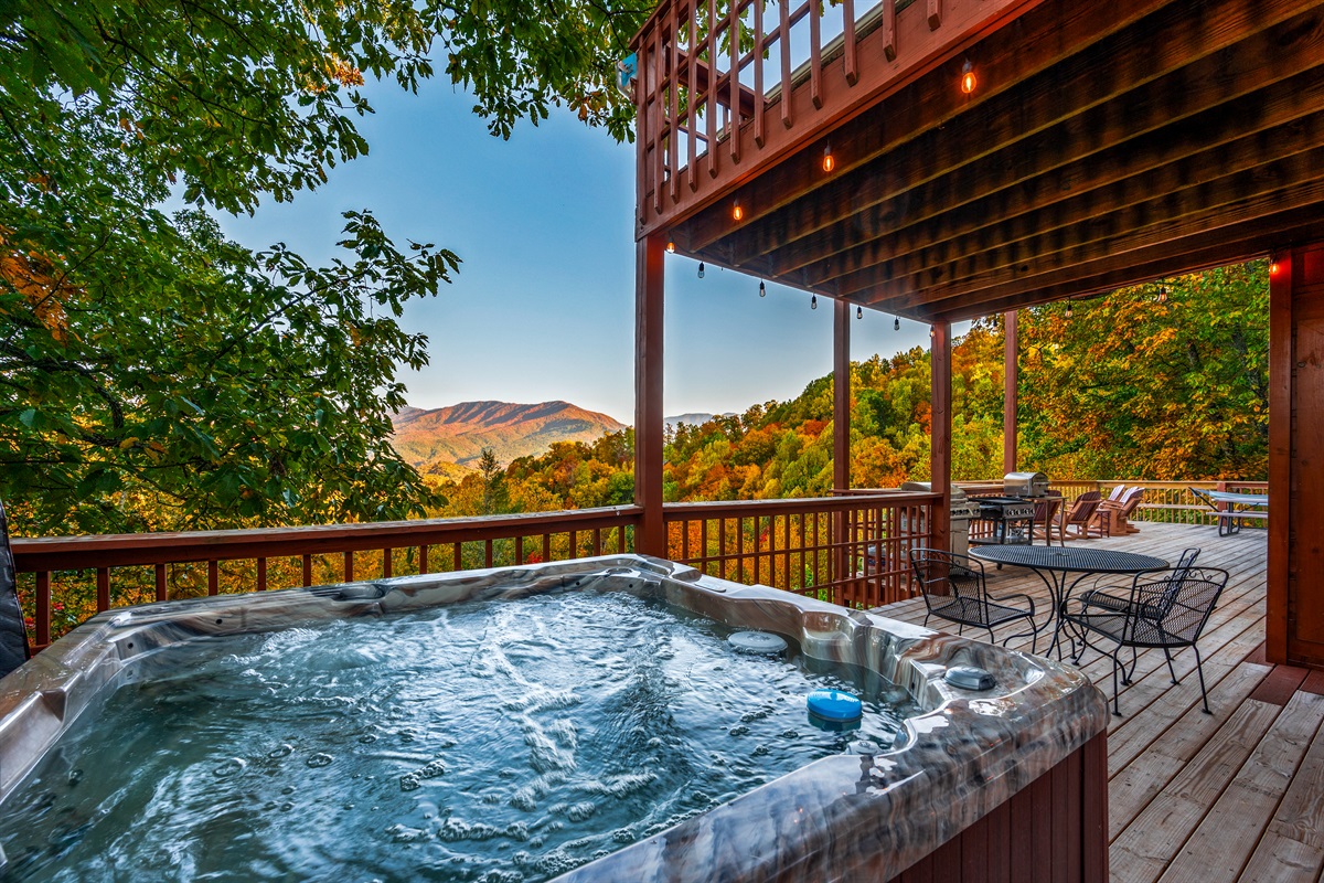 With the first hot tub conveniently located on the main deck, everyone can enjoy the view!
