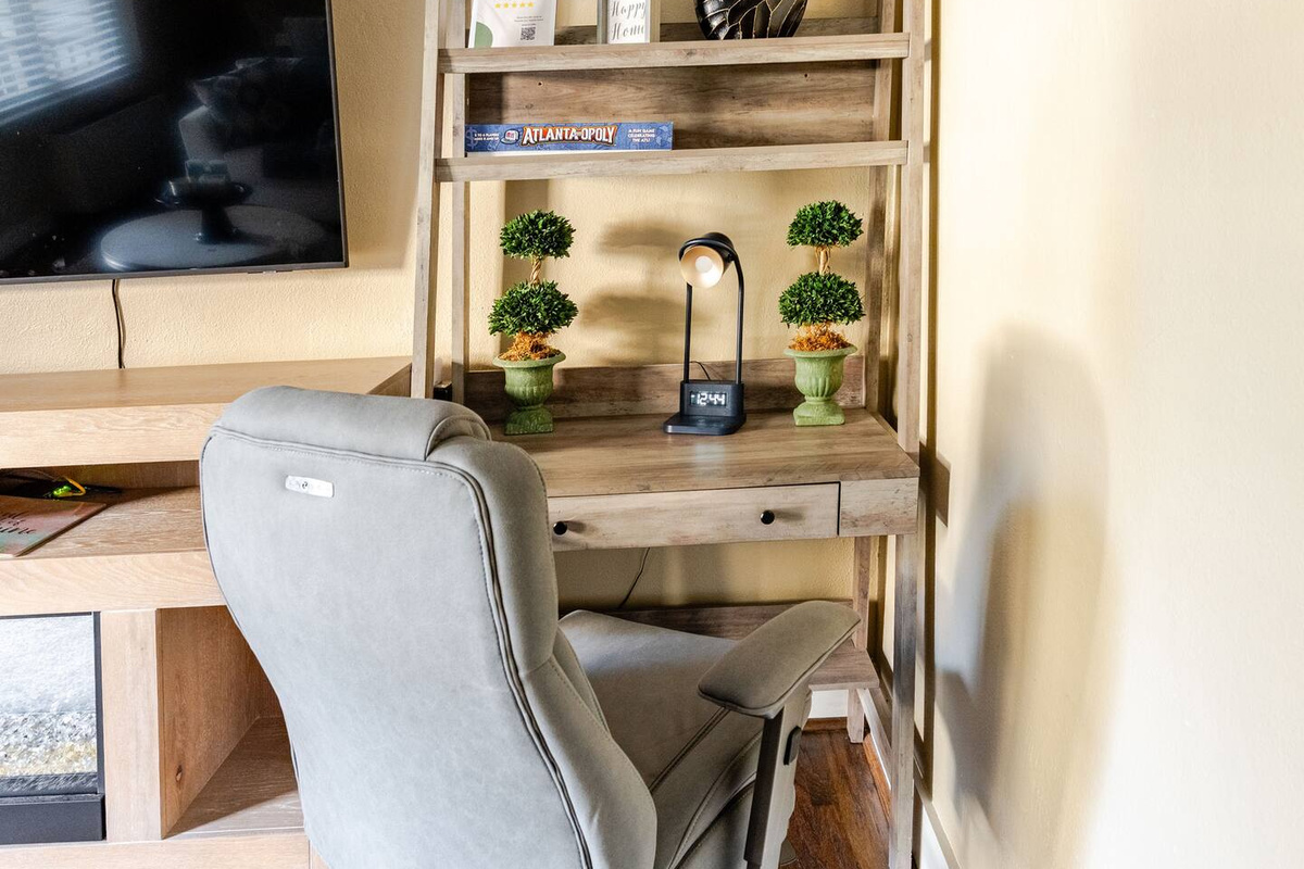 **Dedicated Workspace:** A comfortable, convenient space for working remotely or staying productive during your stay.