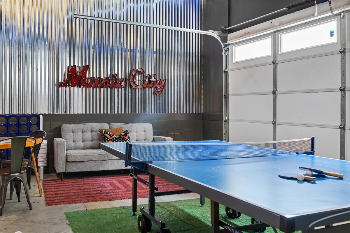 Recreation Room: Unleash your competitive spirit with ping pong fun in Music City!