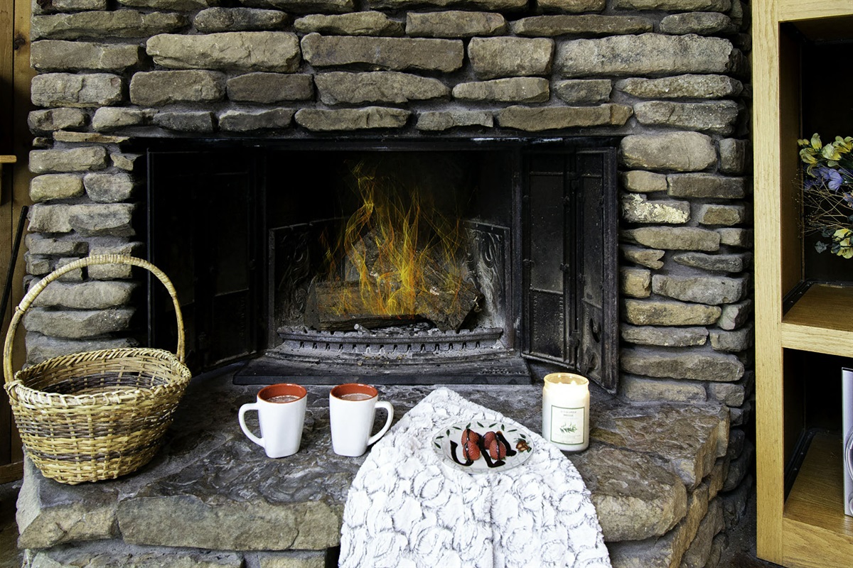 Enjoy hot cocoa infront of a warm fire.  Great in the wintertime.