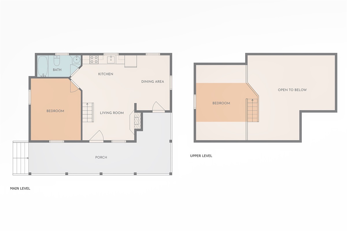 Two-story layout with smart use of space