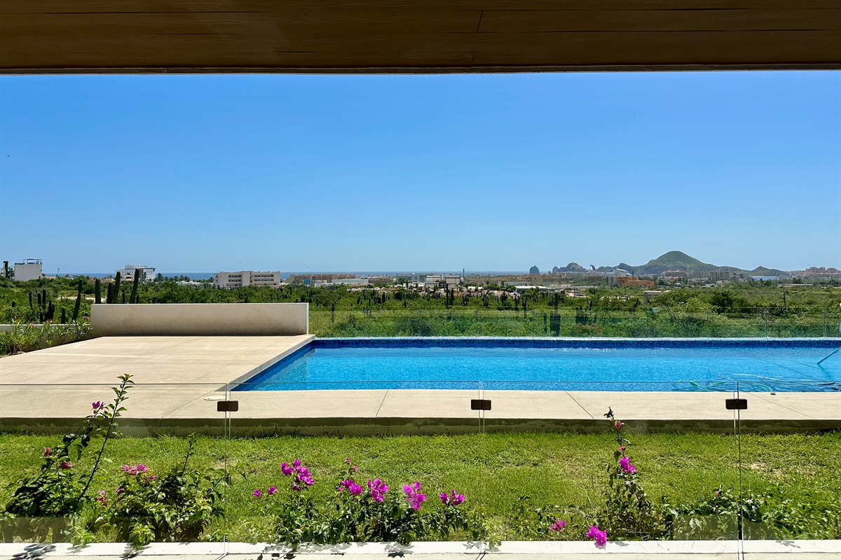 Pool View From The Patio.
