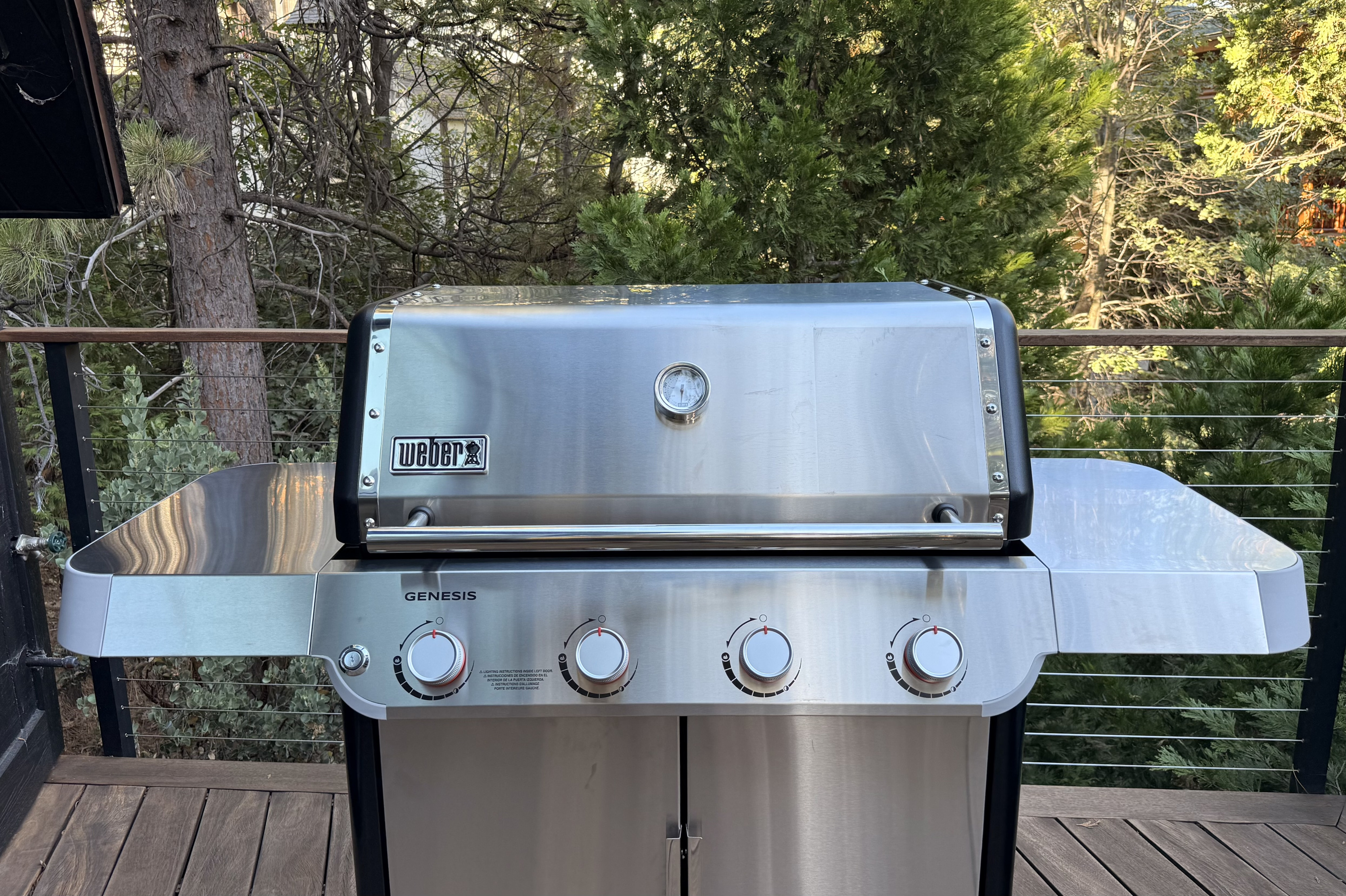 Large Weber Grill on Upper Deck