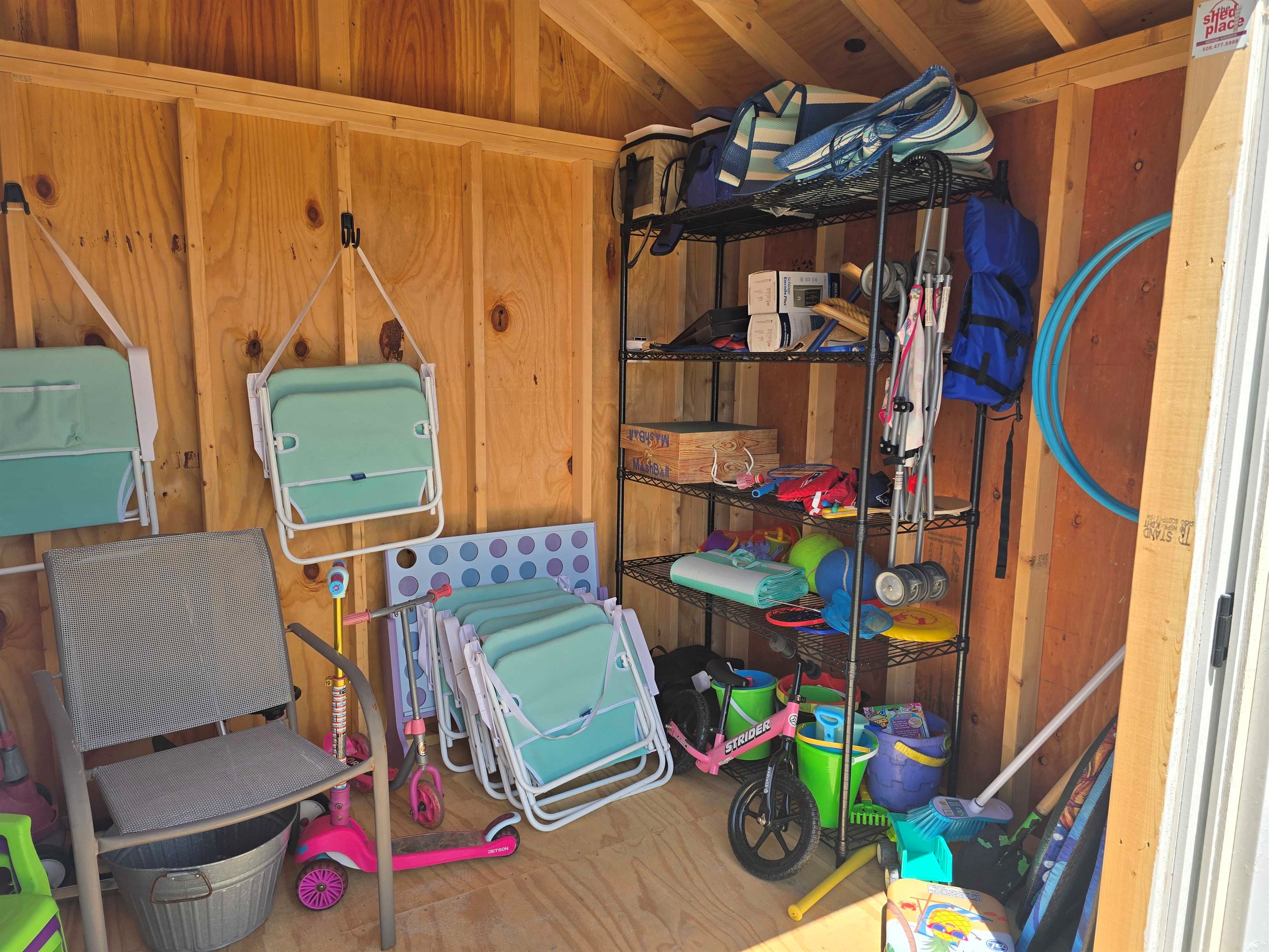 Beach chairs and toys are available in the shed for your use!