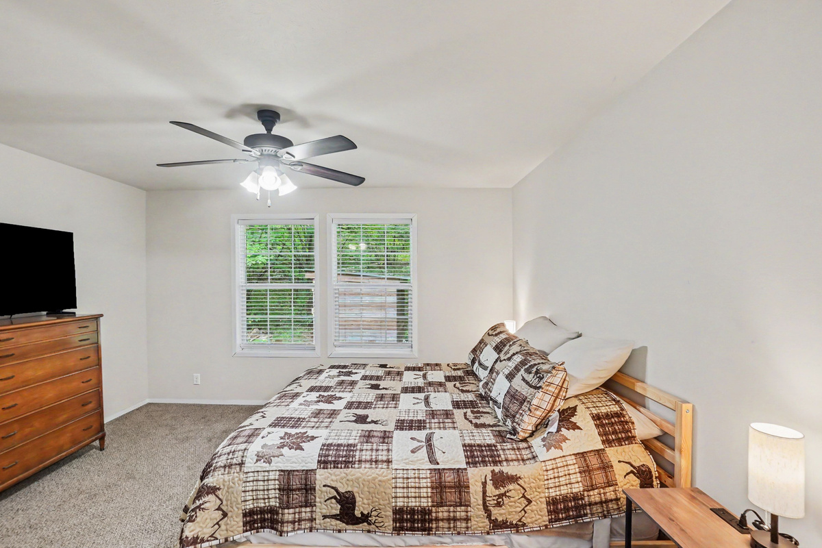 Master Bedroom with king size bed.
