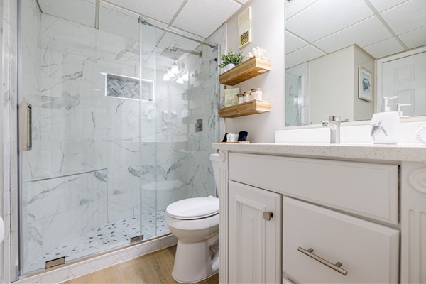 Bathroom with walk in shower