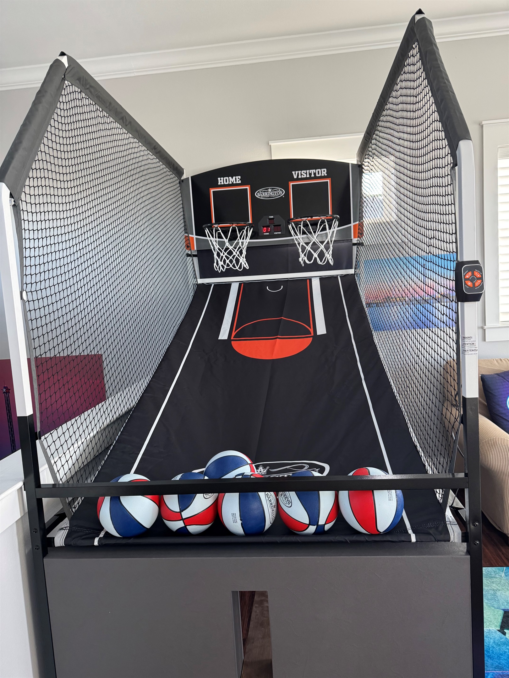 Basketball game vibe at home!