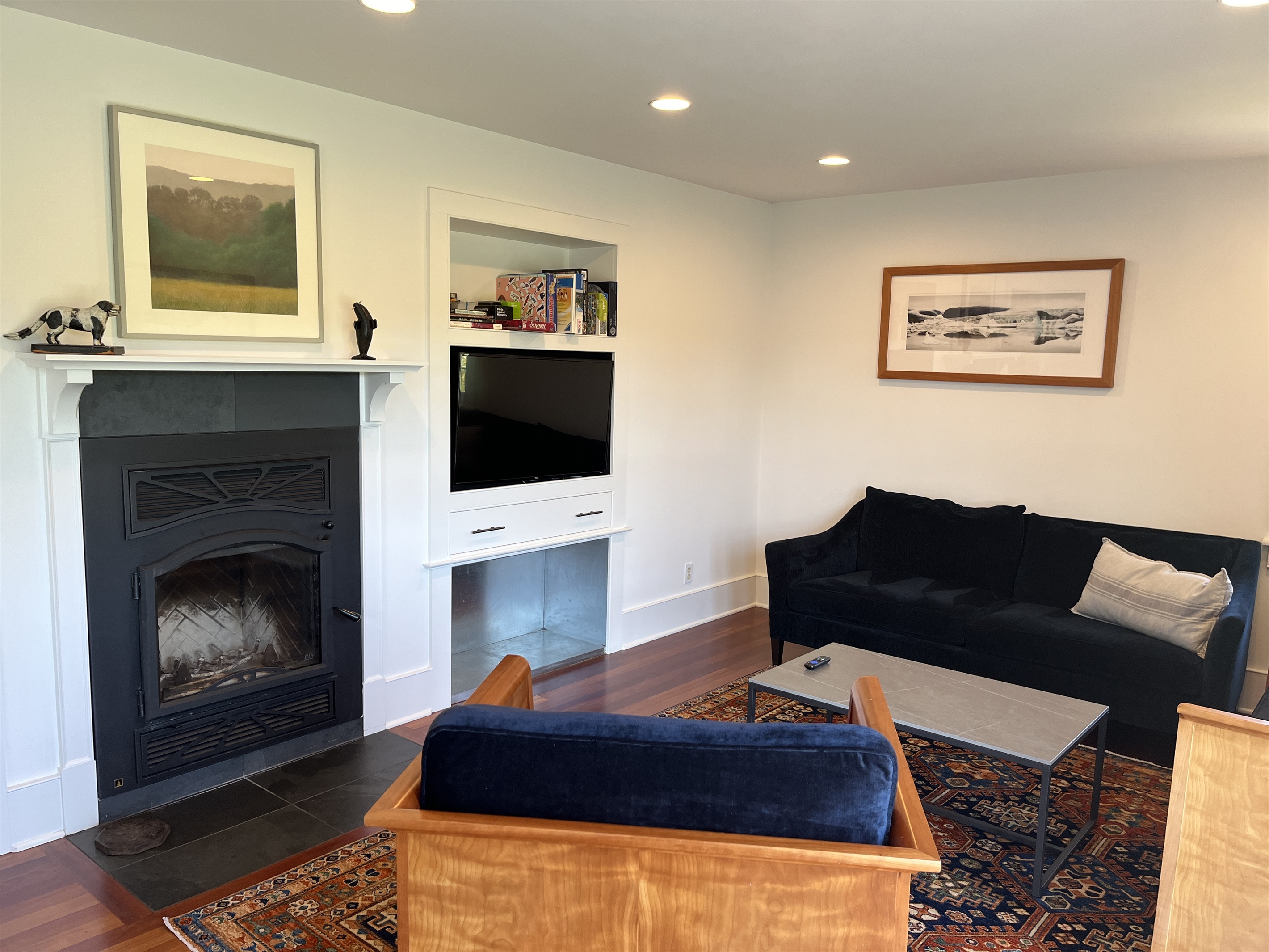 Cozy living room with custom furniture