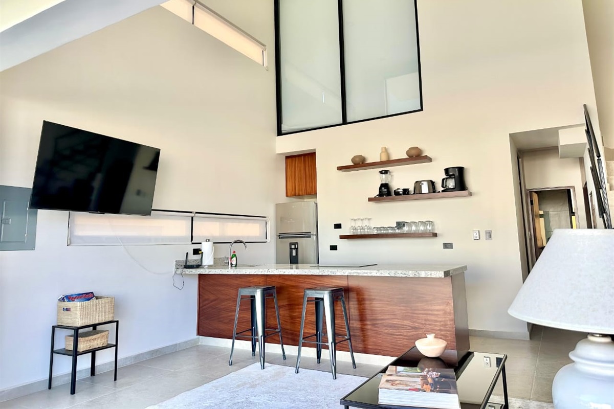 Kitchen and loft window