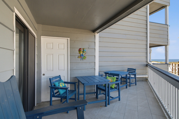 Balcony seating with room for the whole group