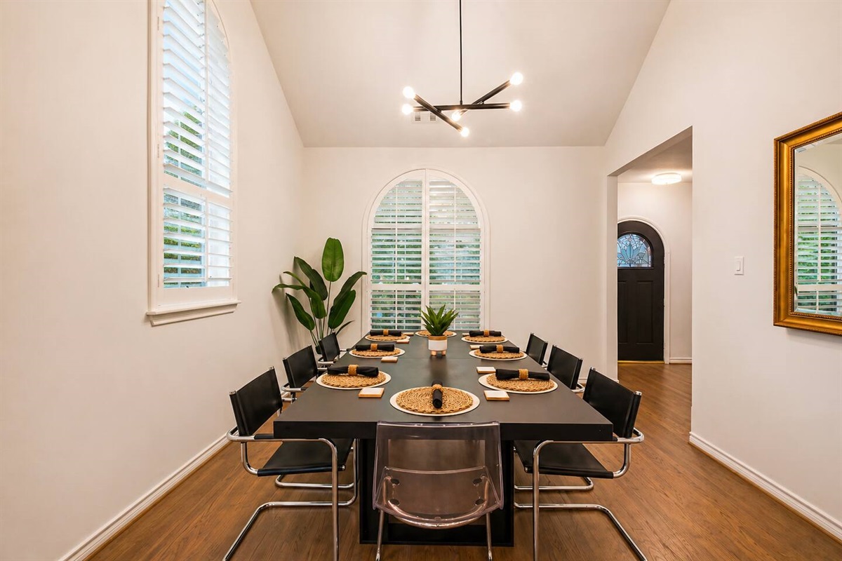 Spacious dining area designed for group meals and shared moments