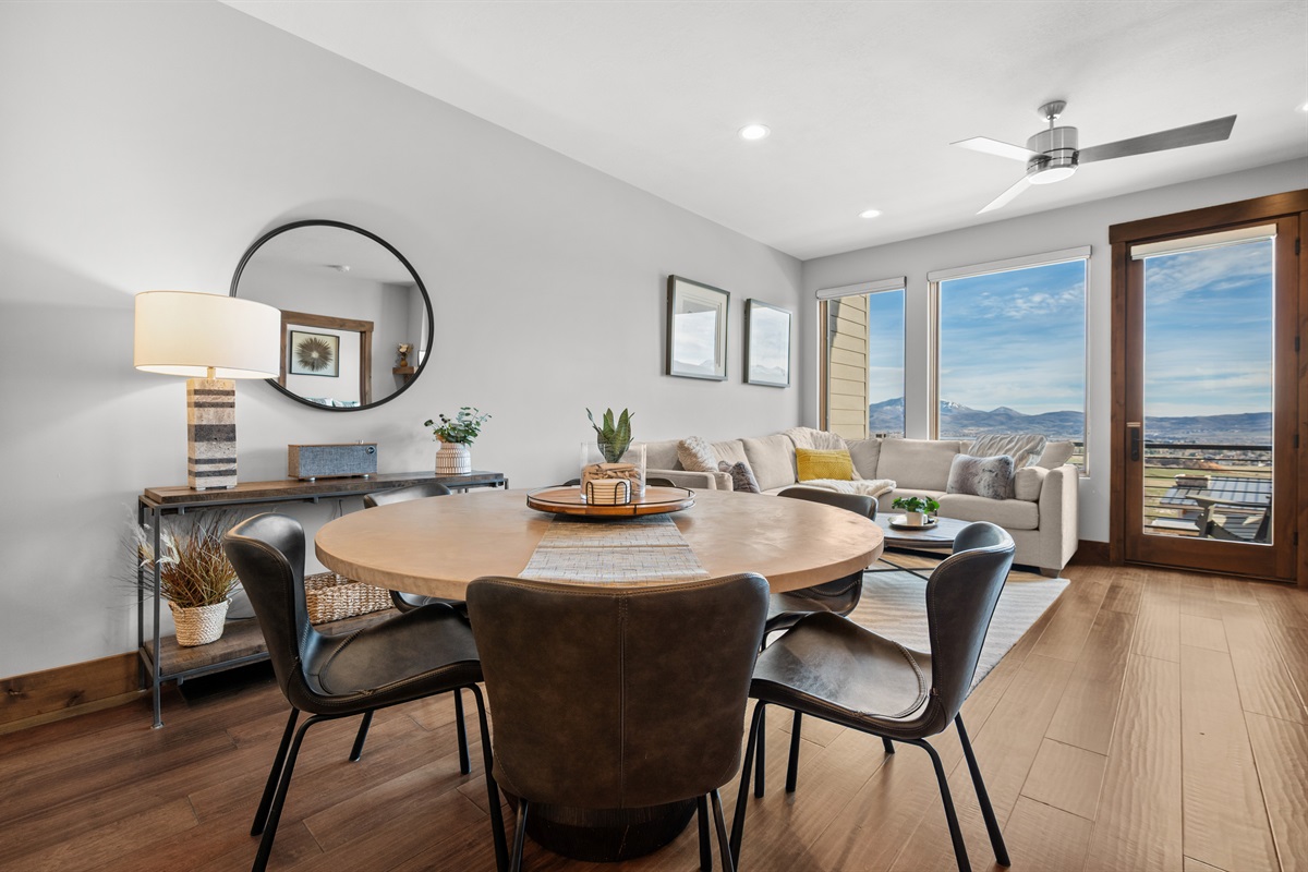 Stylish dining area perfect for gathering with family and friends