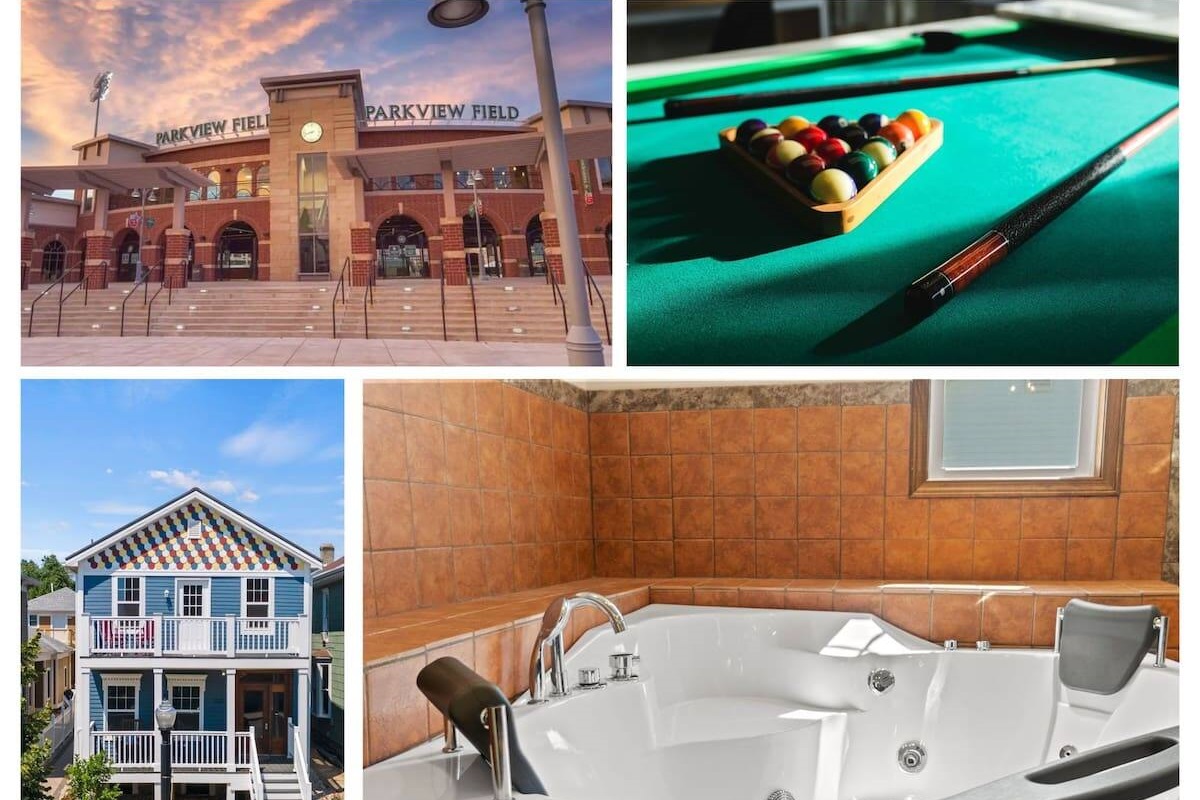 Featuring property amenities like a luxurious jacuzzi, an exciting game room, and a stunning view of the nearby park field, offering the perfect blend of relaxation and recreation.