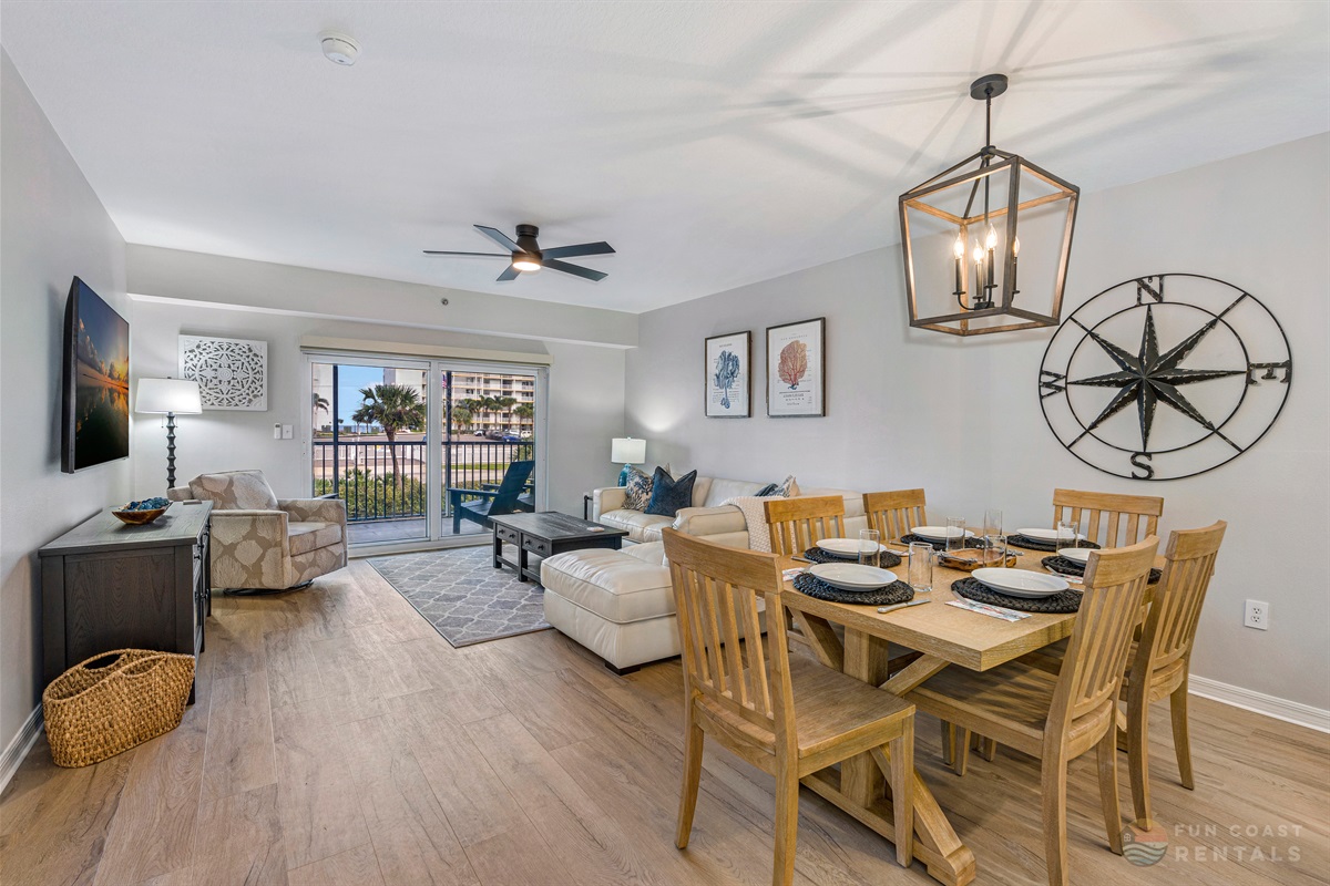 Dining Area and Spacious Living Room