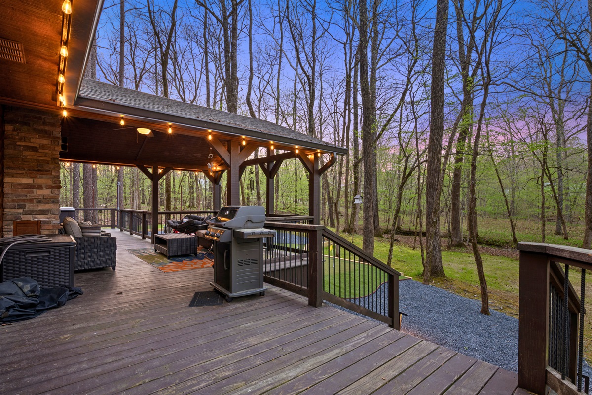 The back deck provides a quiet escape where you can sip your morning coffee or simply enjoy the fresh air.