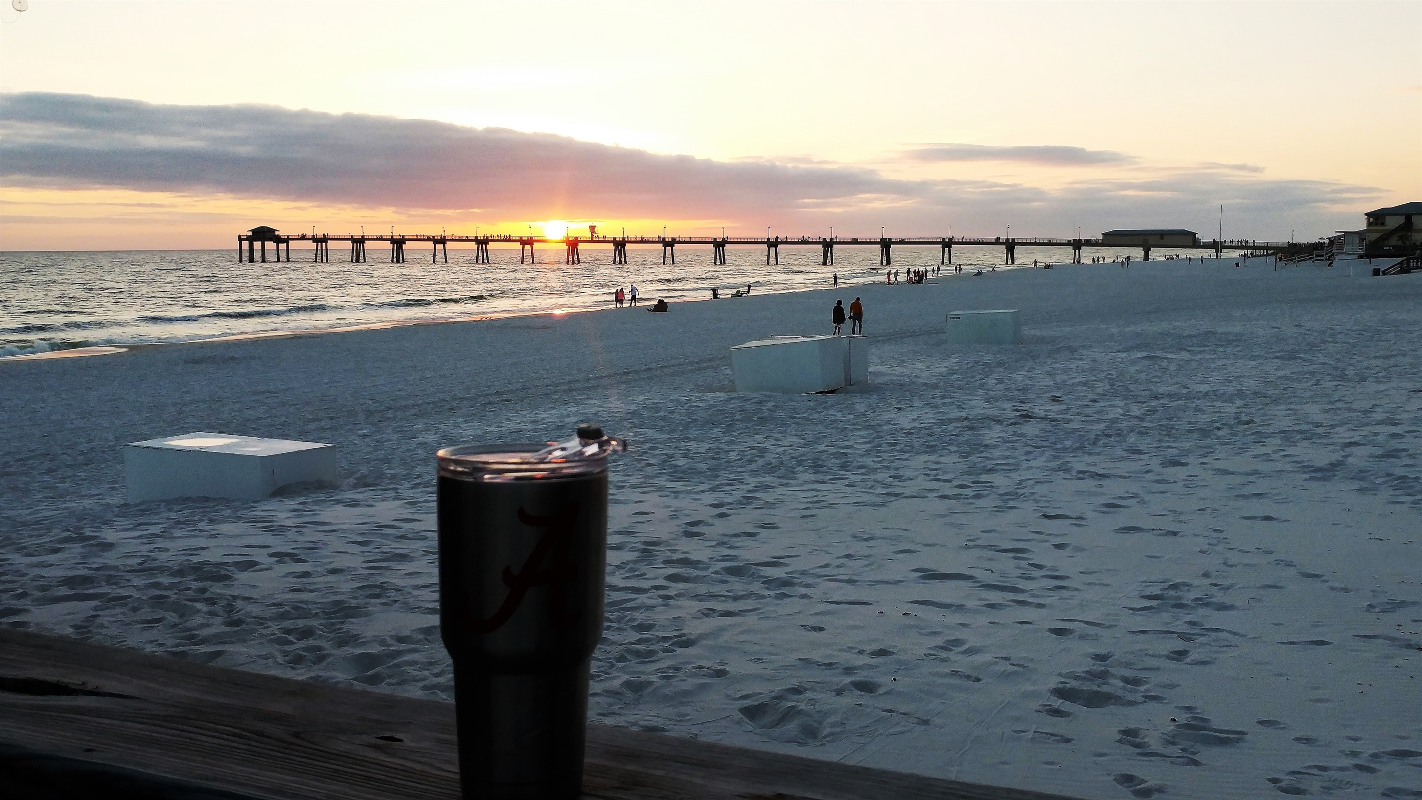 Sunset view from the beach walk over