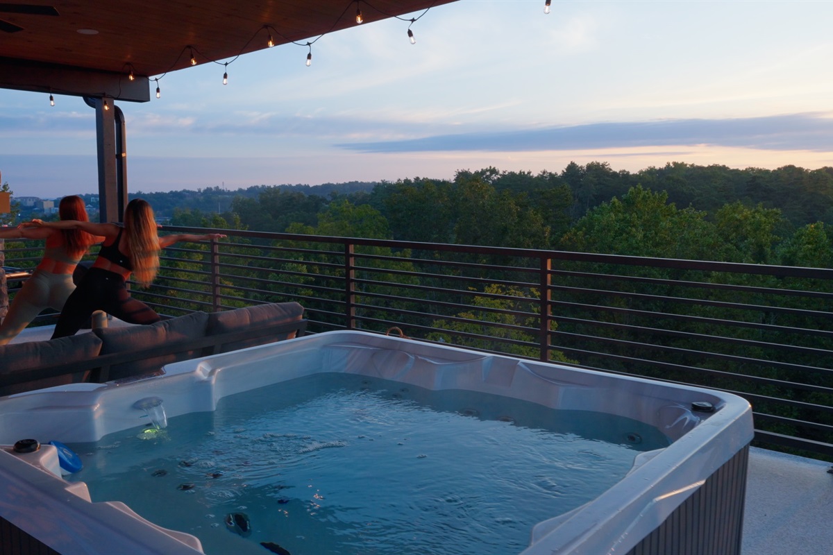 Welcome the day with peaceful sunrise yoga as golden light fills the mountains — a serene start surrounded by nature’s beauty