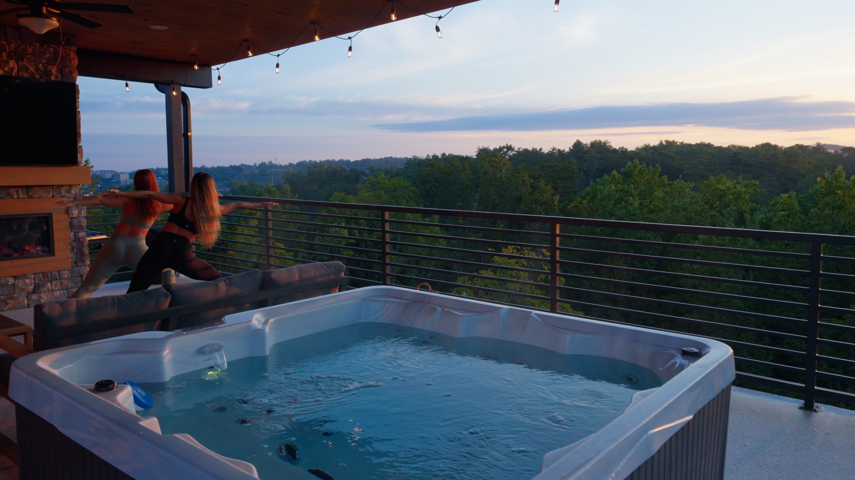 Welcome the day with peaceful sunrise yoga as golden light fills the mountains — a serene start surrounded by nature’s beauty