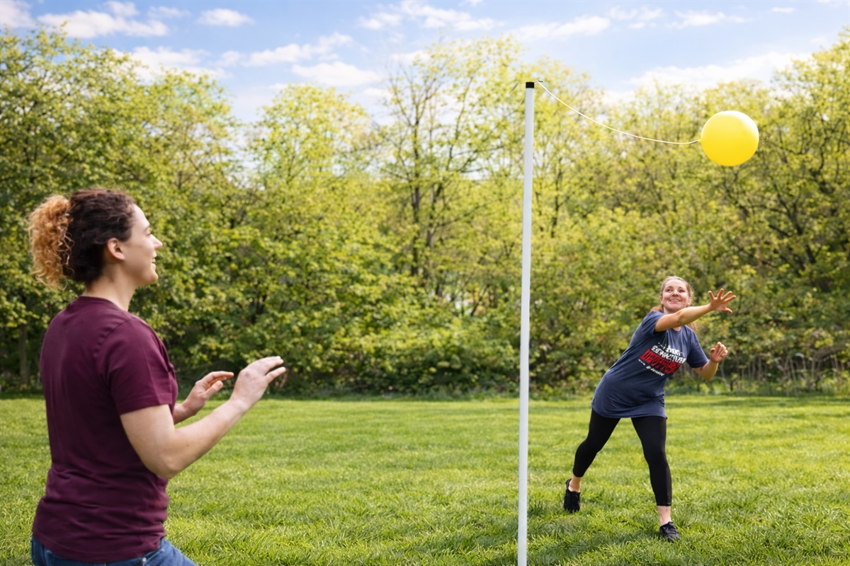Have a friendly competition between friends and family at the tether ball stand! choose between plenty of outdoor games