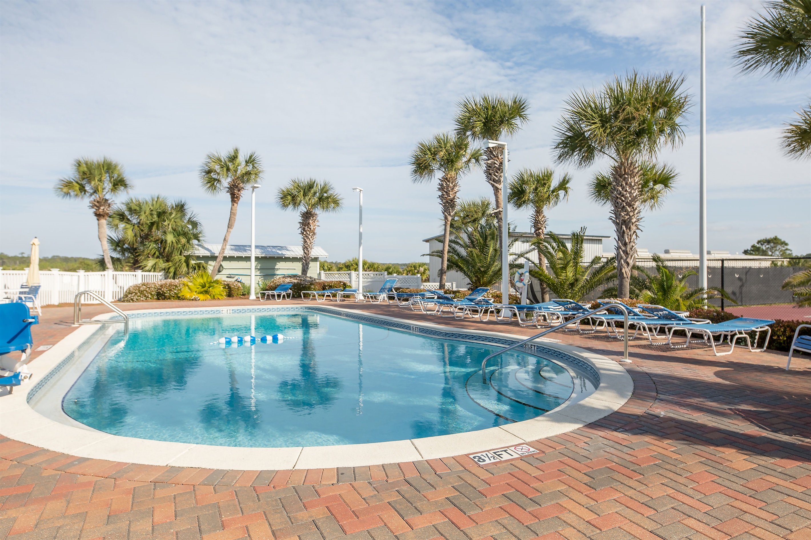 Smaller of the outdoor pools