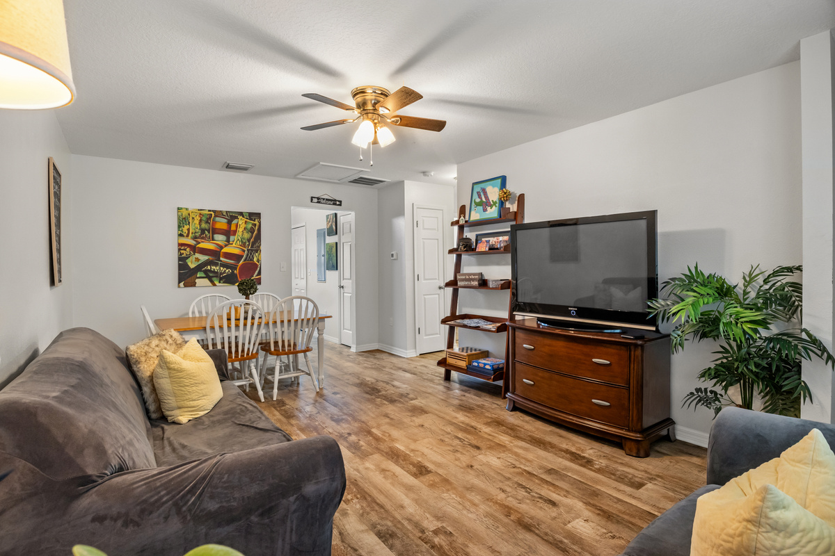 Family Room connects to the Kitchen.