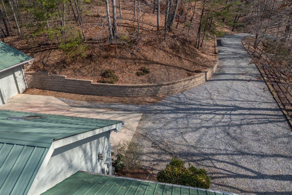 From the top of the house looking towards the entrance