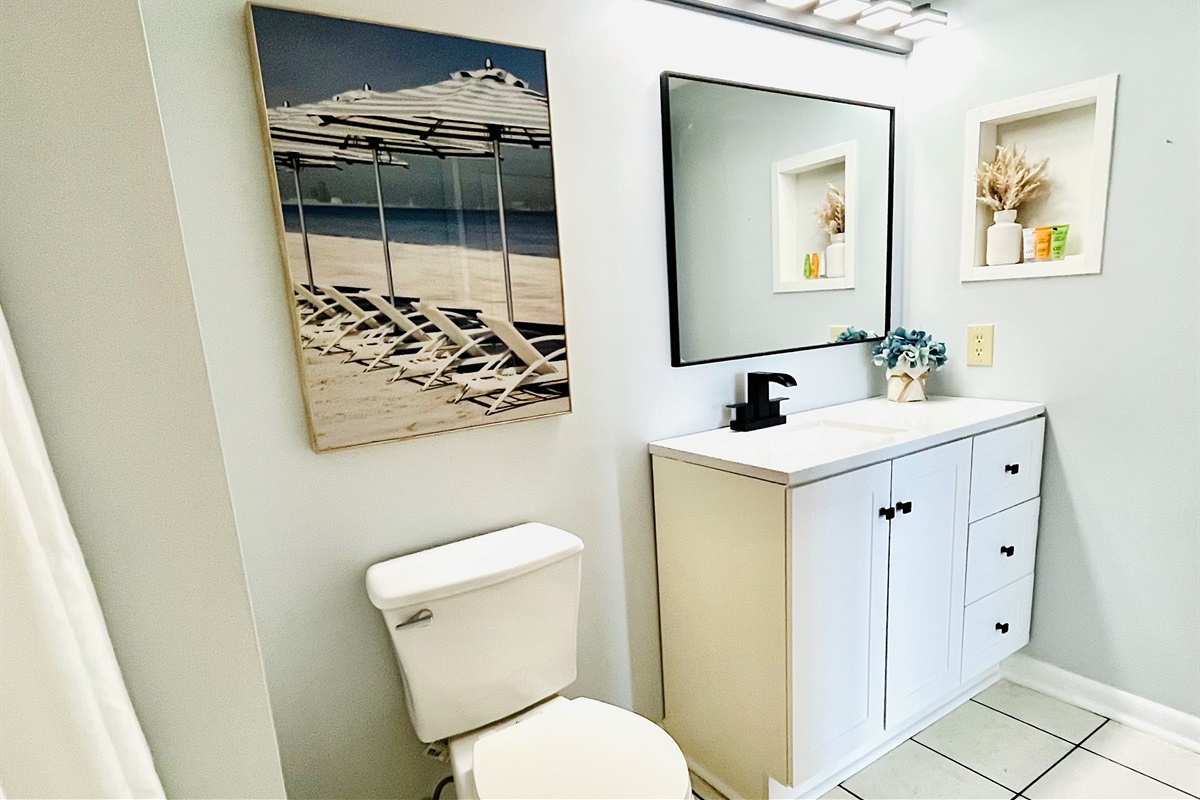 Fresh and spotless bathroom for your comfort.